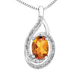 "CATRINA" CITRINE & DIAMOND PENDANT
