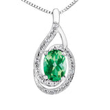 "EMMA" EMERALD & DIAMOND PENDANT