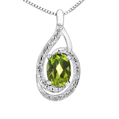 PERIDOT & DIAMOND PENDANT