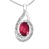 "ROSLYN" RUBY & DIAMOND PENDANT
