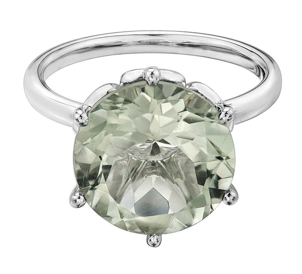 "GAMELLA" GREEN AMETHYST RING