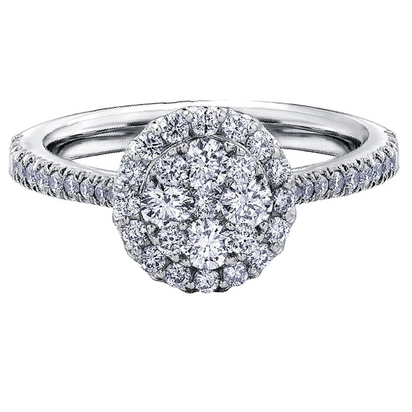"SERINA" DIAMOND HALO RING