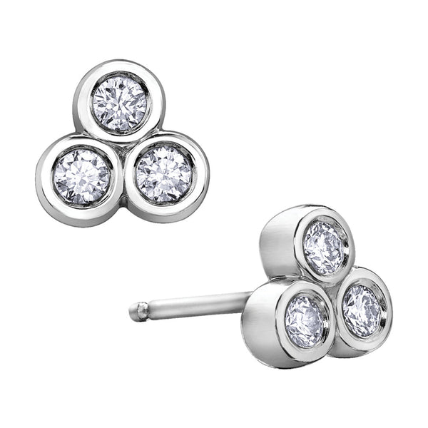 "BELLE" BEZEL DIAMOND STUDS