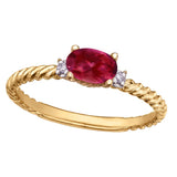 "GARDINIA" GARNET & DIAMOND RING