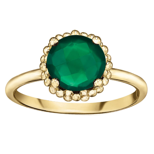 "ONNA" GREEN ONYX RING