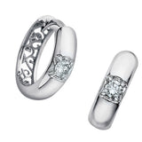 "EMMA" DIAMOND HUGGIE EARRINGS