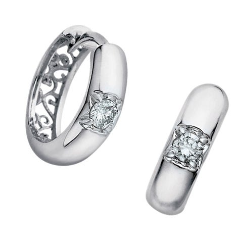"EMMA" DIAMOND HUGGIE EARRINGS