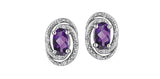 "AMMIE" AMETHYST & DIAMOND EARRINGS