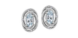 AQUAMARINE & DIAMOND EARRINGS