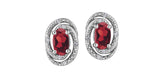 GARNET & DIAMOND EARRINGS