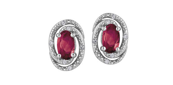 "RULLA" RUBY & DIAMOND EARRINGS