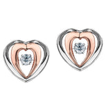 "ROSA" Pulse™ DIAMOND HEART EARRINGS