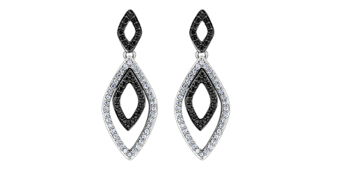 "BREANNA" BLACK & WHITE DIAMOND EARRINGS