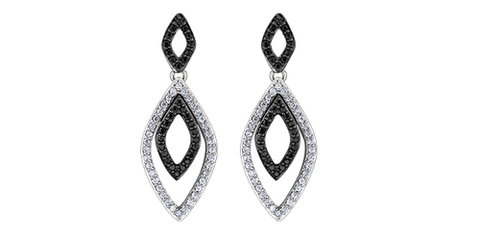 "BREANNA" BLACK & WHITE DIAMOND EARRINGS