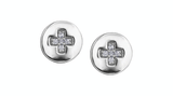 "ESTELLE" DIAMOND CROSS STUDS