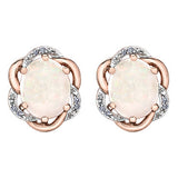 "ROSIE" OPAL & DIAMOND STUDS