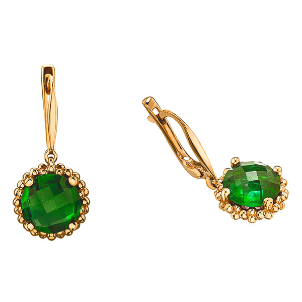 "GABLES" GREEN ONYX EARRINGS