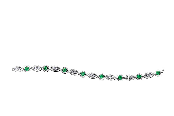 "ESMERALDA" EMERALD & DIAMOND BRACELET