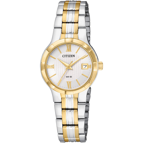 Citizen Womens Two Tone  White Dial Watch