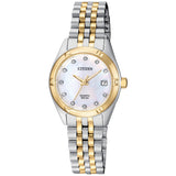Ladies Quartz Mother-of-Pear Swarovski® crystals