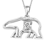 Canadian Diamond Polar Bear Pendant