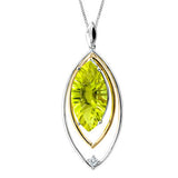 "OLIVIA" QUARTZ & DIAMOND PENDANT