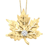 CANADIAN MAPLE LEAF DIAMOND PENDANT