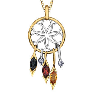 GEMSTONE DREAM CATCHER PENDANT