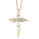 "X" DIAMOND SET CROSS