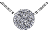 "DARLING" DIAMOND DISK PENDANT