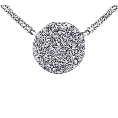 "DARLING" DIAMOND DISK PENDANT