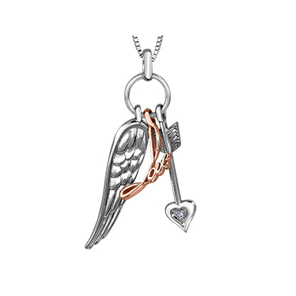 "LOVE" WING/ARROW PENDANT
