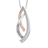 "EMILLY" STERLING/ROSE GOLD PENDANT