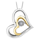 "SHAYLA" Pulse™ Gold & Silver Heart Pendant