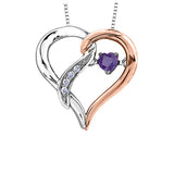 "PATTY" AMETHYST & DIAMOND PULSE PENDANT