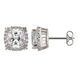 Diamondlite CZ Cushion Halo Studs