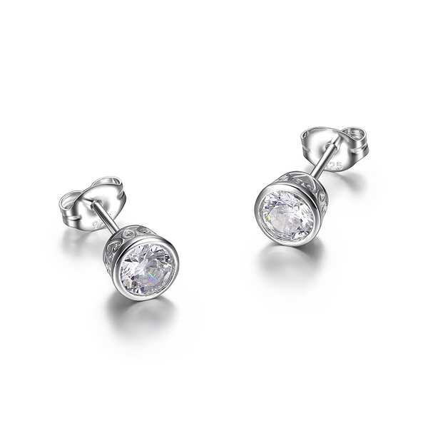 "REIGN" CZ BEZEL STUDS