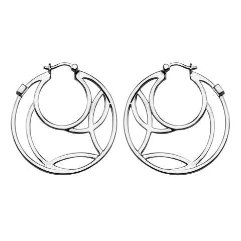 ELLE™  Open Circle Pattern Circle Hoops