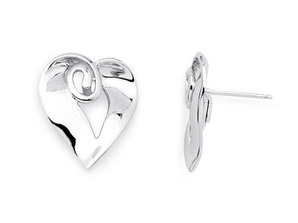 ELLE™ STERLING SILVER HEART EARRINGS