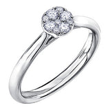 "KINSLEY"  STARBURST HALO DIAMOND RING