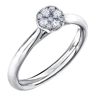 "KINSLEY"  STARBURST HALO DIAMOND RING