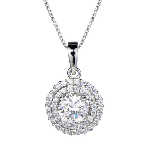 Diamondlite C.Z Halo pendant