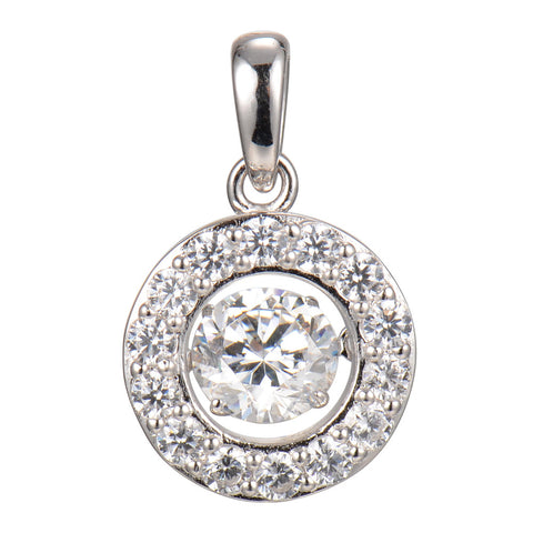 "Shiver" collection  Diamonlite CZ Halo pendant