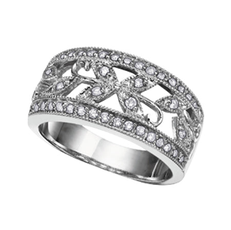 "FLORA" FILIGREE DIAMOND RING