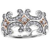 "ISABELLA"  ROSE & WHITE GOLD DIAMOND RING