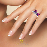 "GEMELLA" GEMSTONE DRAGONFLY RING