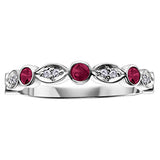 "DIANNA" RUBY AND DIAMOND BAND