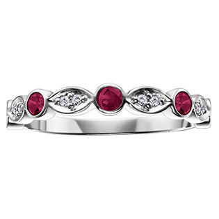 "DIANNA" RUBY AND DIAMOND BAND