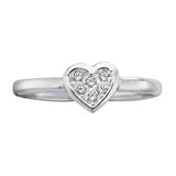 "MON CHERI" DIAMOND HEART RING