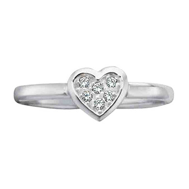 "MON CHERI" DIAMOND HEART RING